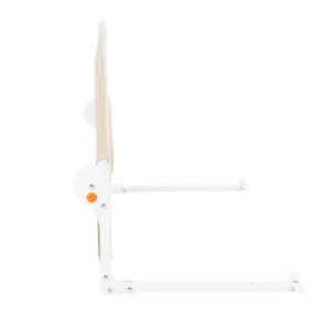 Bariera de protectie pentru pat copii KikkaBoo I am Safe Beige 102 cm