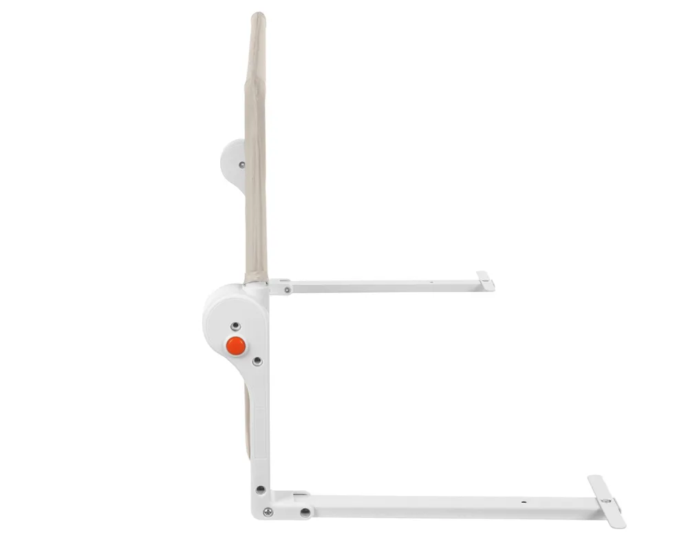 Bariera de protectie pentru pat copii KikkaBoo I am Safe Beige 120 cm