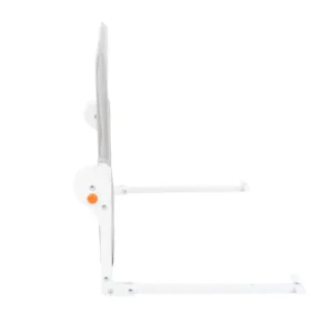 Bariera de protectie pentru pat copii KikkaBoo I am Safe Grey 102 cm