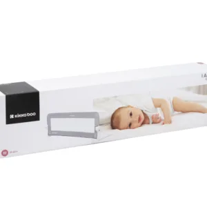 Bariera de protectie pentru pat copii KikkaBoo I am Safe Grey 120 cm