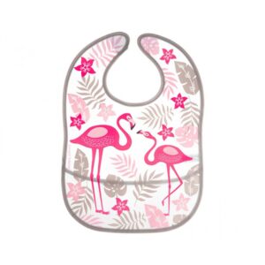 Baveta Canpol Jungle grey coral Flamingo