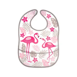 Baveta Canpol Jungle grey coral Flamingo