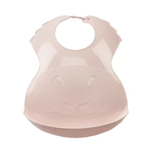 Baveta Thermobaby din plastic moale Roz Pudra