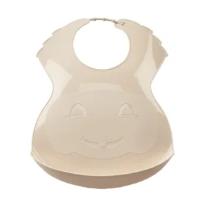 Baveta Thermobaby din plastic moale Sandy Brown