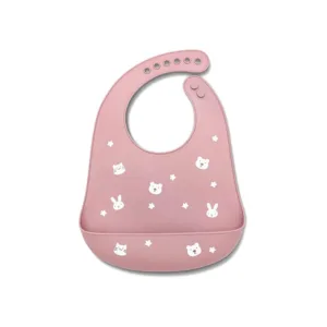 Baveta de silicon Lorelli Natural Roz