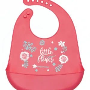 Baveta din silicon moale Wild Nature fara Bpa roz