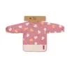 Baveta impermeabila PetiteMars cu maneci lungi 38x42 cm 24 luni+ Pink Pears