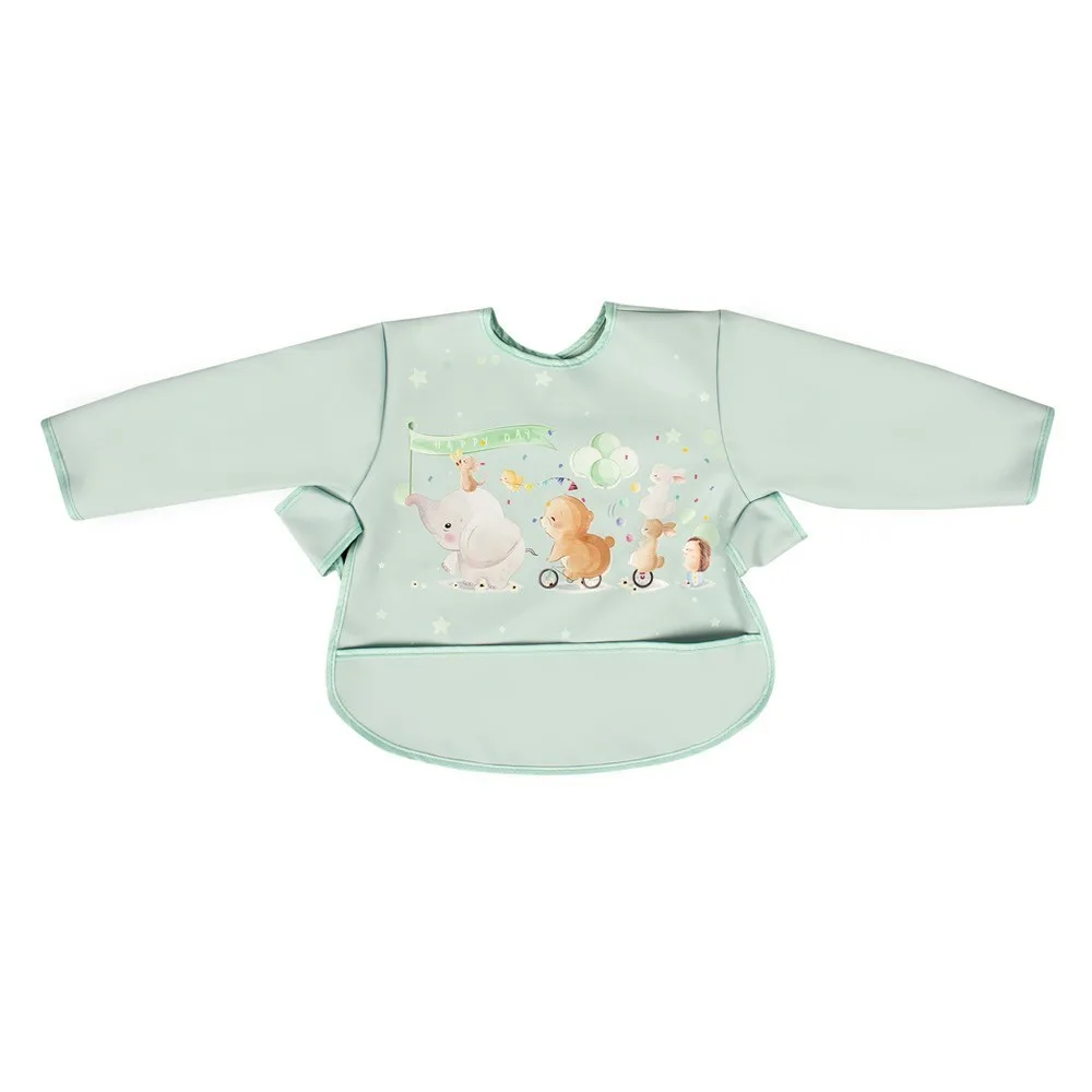 Baveta impermeabila cu maneci lungi Animal Parade de la 12 luni