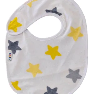 Baveta impermeabila din bumbac cu inchidere velcro  23x20cm Akuku Stars