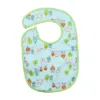 Baveta impermeabila din bumbac cu inchidere velcro  23x20cm Akuku animals green