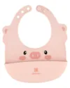 Baveta pentru bebelusi KikkaBoo Pink din silicon