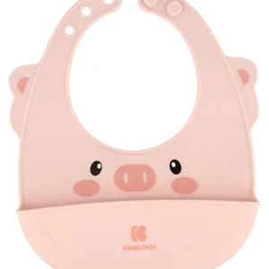 Baveta pentru bebelusi KikkaBoo Pink din silicon