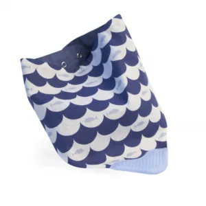 Baveta tip bandana cu jucarie dentitie BabyJem Indigo