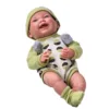 Bebelus realist Baby Doll 41 cm cu haine verzi