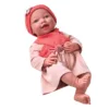 Bebelus realist Baby Doll 41 cm cu hainute portocalii