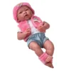 Bebelus realist Baby Doll 41 cm cu hainute roz