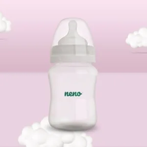 Biberon Neno cu tetina silicon anti-colici debit lent 150 ml