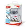 Biberon Nuk First Choice 150ml cu toarte si adaptor din silicon Mickey gri 6 luni+