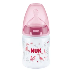 Biberon Nuk First Choice Plus 150ml tetina silicon M 0-6 luni roz