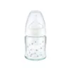 Biberon Nuk First Choice Plus Sticla 120ml tetina silicon M 0-6 luni alb