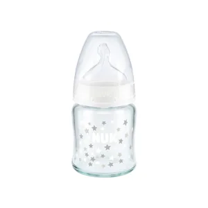 Biberon Nuk First Choice Plus Sticla 120ml tetina silicon M 0-6 luni alb