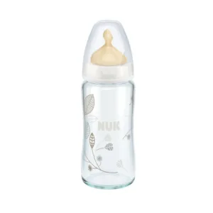 Biberon Nuk First Choice Plus Sticla 240ml tetina latex M 0-6 luni alb