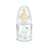 Biberon Nuk First Choice Plus sticla 120 ml tetina latex M 0-6 luni alb