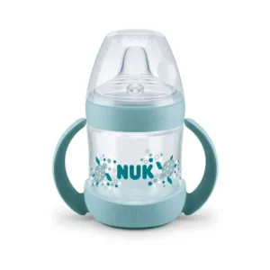 Biberon Nuk Nature Sense cu tetina de invatare vernil 150ml