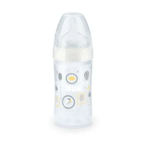 Biberon Nuk New Classic 150 Ml Tetina Silicon 0-6 luni Alb