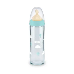 Biberon Nuk New Classic Sticla 240ml Tetina Latex 0-6 luni Bleu