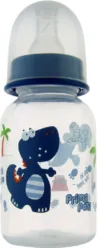 Biberon PP decorat Primii Pasi 125 ml albastru