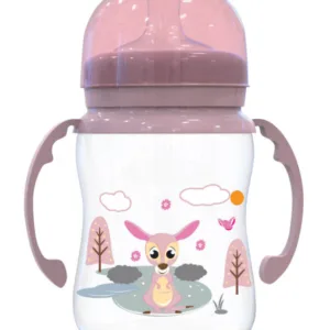 Biberon cu 2 manere si gat larg 0 luni+ 250 ml Blush Pink