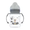 Biberon cu 2 manere si gat larg 0 luni+ 250 ml Ice Grey