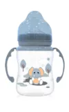 Biberon cu 2 manere si gat larg 0 luni+ 250 ml Moonlight Blue