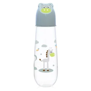 Biberon cu capac in relief si tetina silicon Lorelli Baby Care Animals 250 ml 0+ Mint Green