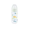 Biberon cu control temperatura si tetina silicon Nuk Night 6-18 luni 300 ml