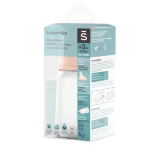 Biberon cu debit mediu Suavinex Zero Zero 270 ml