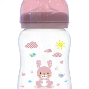 Biberon cu gat larg 0 luni+ 250 ml Blush Pink
