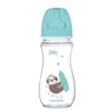 Biberon cu gat larg si tetina silicon Canpol Anticolici Exotic Animal 300 ml Albastru