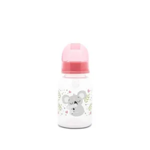 Biberon cu tetina de silicon Lorelli Baby Care Simple 125 ml Shell Pink 0+