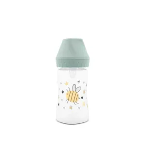 Biberon cu tetina de silicon Lorelli My Friend 250 ml Green