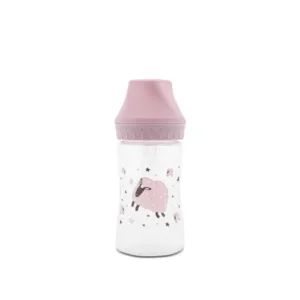 Biberon cu tetina de silicon Lorelli My Friend 250 ml Rose
