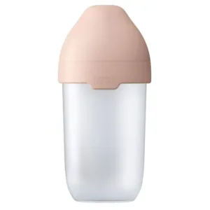 Biberon cu tetina de silicon Lovi Mammafeel 250 ml 3 luni + Roz