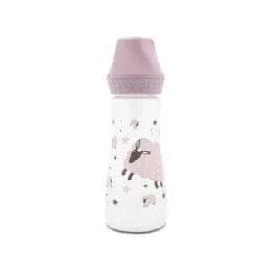 Biberon cu tetina moale din silicon 0 luni+ 250 ml My Friend Mellow Rose