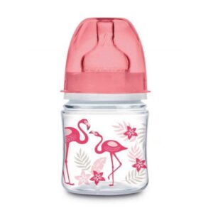 Biberon de sticla 120 ml Canpol Easy Start Jungle pink