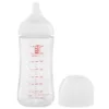 Biberon din sticla borosilicat 240 ml KidsCare cu tetina din silicon