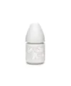 Biberon din sticla cu debit lent iepuras gri Hygge Suavinex 120 ml