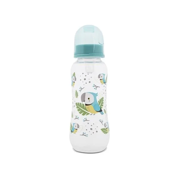 Biberon polipropilena cu tetina de silicon Lorelli Baby Care 250 ml Aqua Blue S 0+