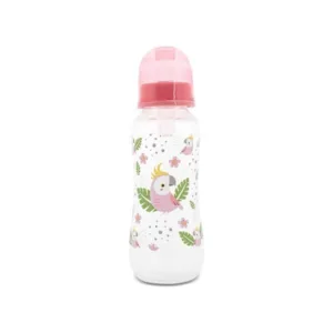 Biberon polipropilena cu tetina de silicon Lorelli Baby Care 250 ml Shell Pink S 0+
