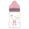 Biberon polipropilena cu tetina silicon Lorelli Baby Care Animals 0+ Blush Pink